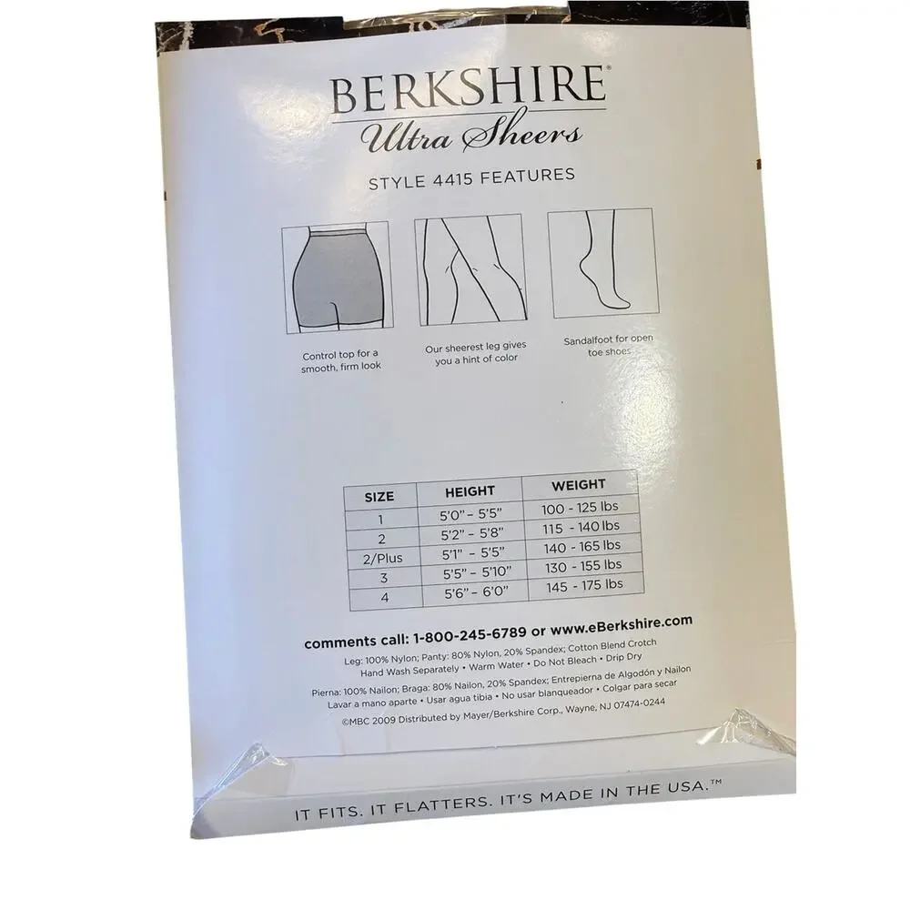 Berkshire Ultra Sheer Pantyhose in City Beige Womens Size 3 (2 pair)